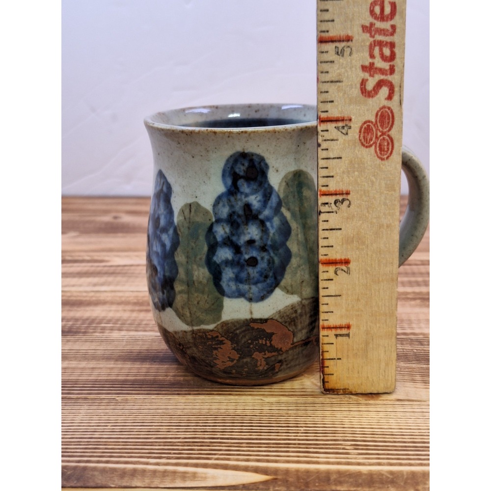 VTG Japanese Speckled Stoneware Mug 70s Boho Vibe Fall Forest - Picture 8 of 9